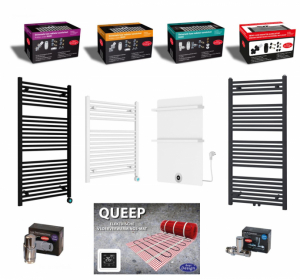 Design & Elektrische handdoekradiatoren / Radiatoraansluitsets / Radiatorkranen / Elektrische-vloerverwarming 