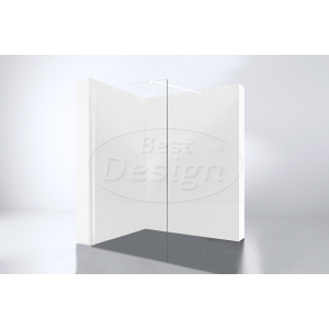Best-Design 'Dalis-600-White' inloopdouche NANO 8mm glas mat-wit