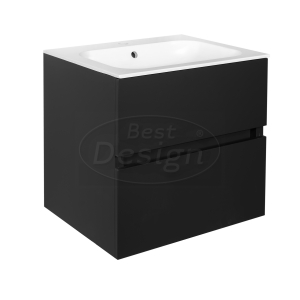 Best-Design 'Splash-Black-Greeploos' meubel onderkast 2 laden zonder wastafel 60cm