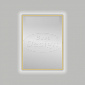 Best-Design Nancy 'Isola' Mat-Goud LED spiegel B=60 x H=80cm