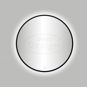Best-Design Nero 'Venetië' ronde spiegel incl.led verlichting Ø100cm mat-zwart 