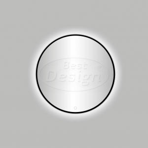 Best-Design Nero 'Venetië' ronde spiegel incl.led verlichting Ø60cm mat-zwart 