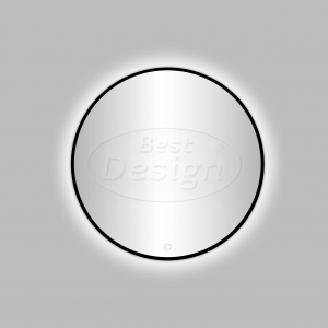 Best-Design Nero 'Venetië' ronde spiegel incl.led verlichting Ø80cm mat-zwart 