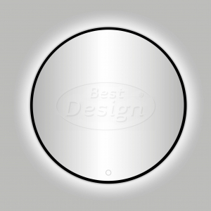 Best-Design Nero 'Venetië' ronde spiegel zwart incl.led verlichting Ø 120 cm