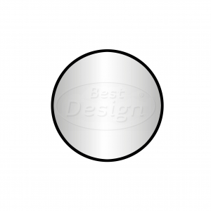 Best-Design 'Goslar-Nero' ronde spiegel Ø60cm mat-zwart 