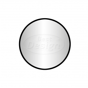 Best-Design 'Goslar-Nero' ronde spiegel Ø80cm mat-zwart 