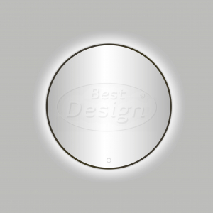 Best-Design Moya 'Venetië-Thin' ronde spiegel Gunmetal incl. led verlichting Ø 80 cm