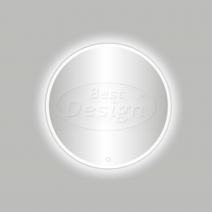 Best-Design White 'Venetië-Thin' ronde spiegel Mat-Wit incl. led verlichting Ø 80 cm