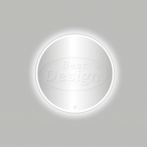 Best-Design White 'Venetië-Thin' ronde spiegel incl. led verlichting Ø60cm mat-wit