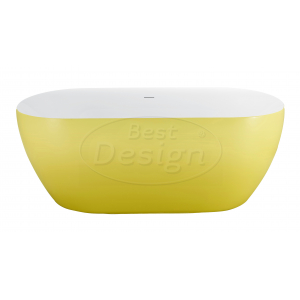 Best-Design 'Friday-Yellow-Bicolor' vrijstaand bad 178x78x60 cm